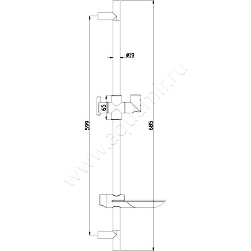 Душевая штанга Lemark LM8062C размеры