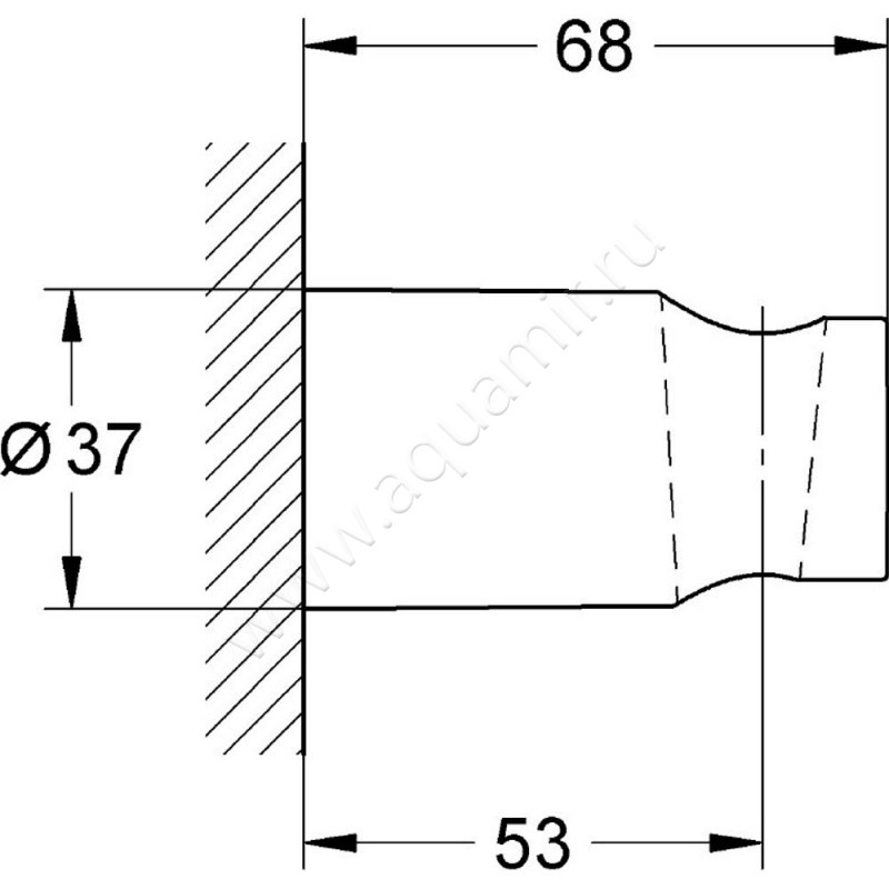 Держатель для душа Grohe Tempesta Cosmopolitan 27594000 размеры
