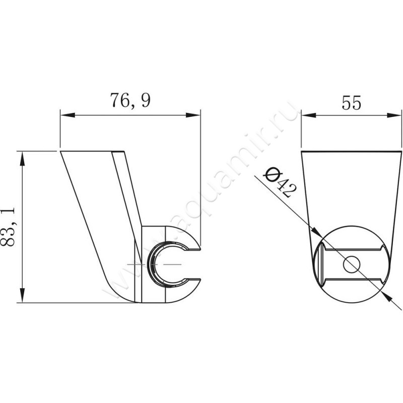 Держатель для душа Lemark LM8080C размеры