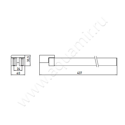 Полотенцедержатель Emco Loft 055000141 размеры