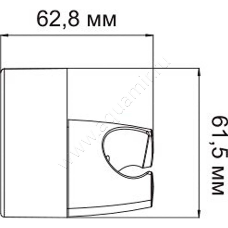 Держатель для душа Wasserkraft A014 размеры
