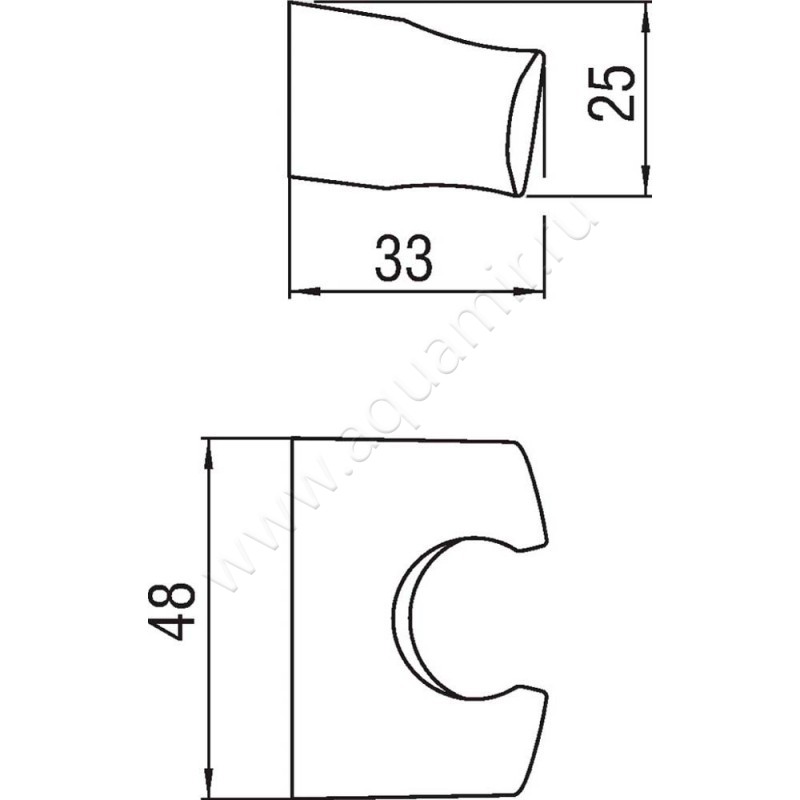 Держатель для душа Nobili AD147-9CR размеры