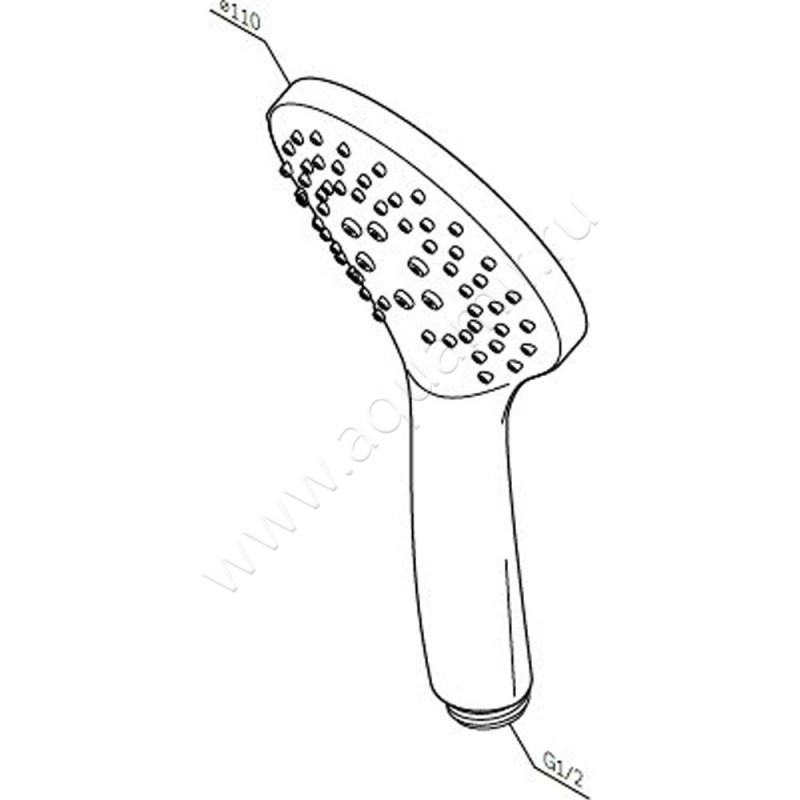 Душевая лейка AM.PM Gem F0290100 размеры