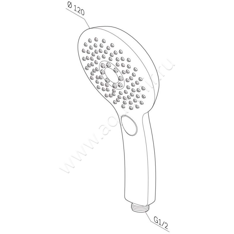 Душевая лейка AM.PM Inspire V2.0 F0250A000 размеры