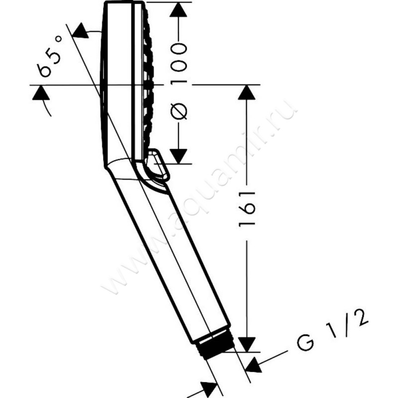 Душевая лейка Hansgrohe Vernis Blend 26090000 размеры