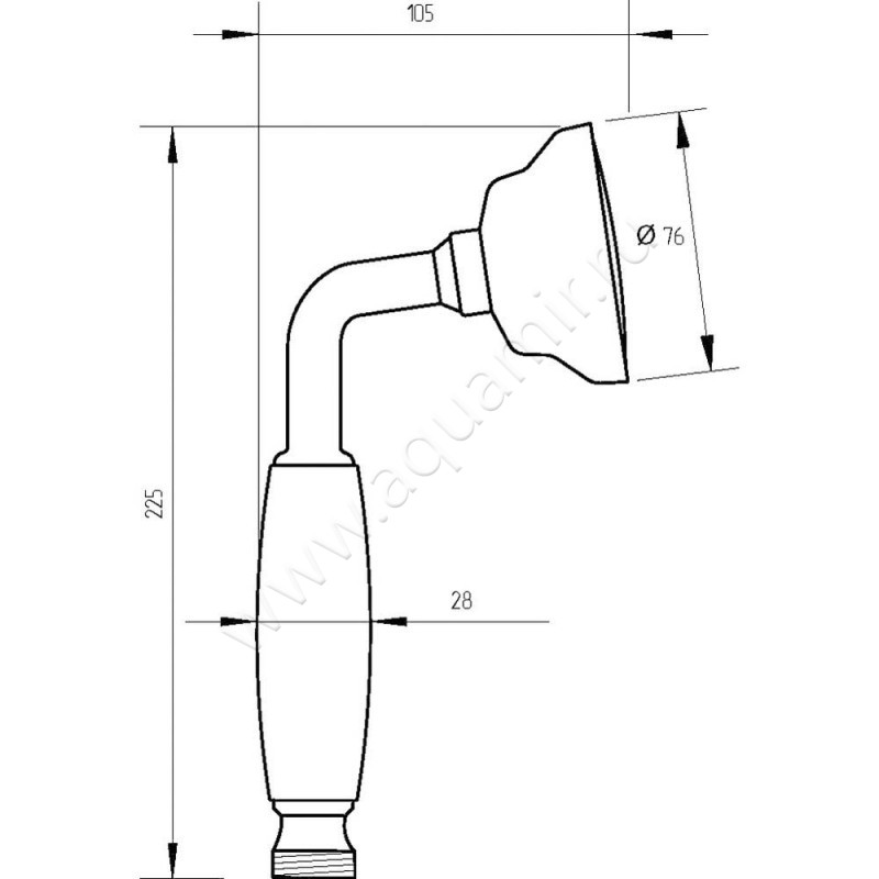 Душевая лейка Migliore Ricambi 30884 размеры