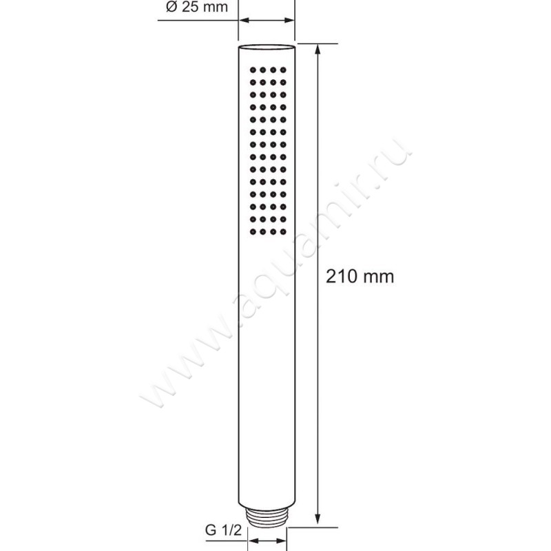 Душевая лейка Aquanet AF000-14B размеры