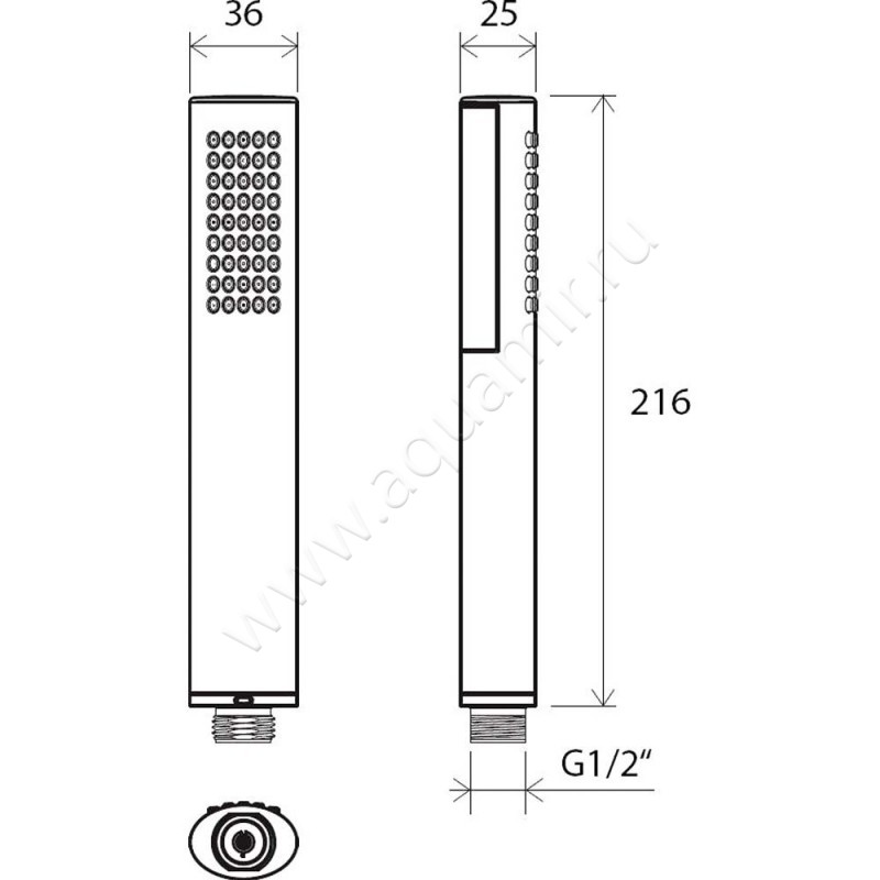 Душевая лейка Ravak X07P114 размеры