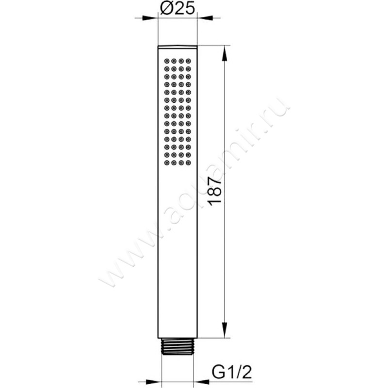 Душевая лейка Keuco 56080050100 размеры