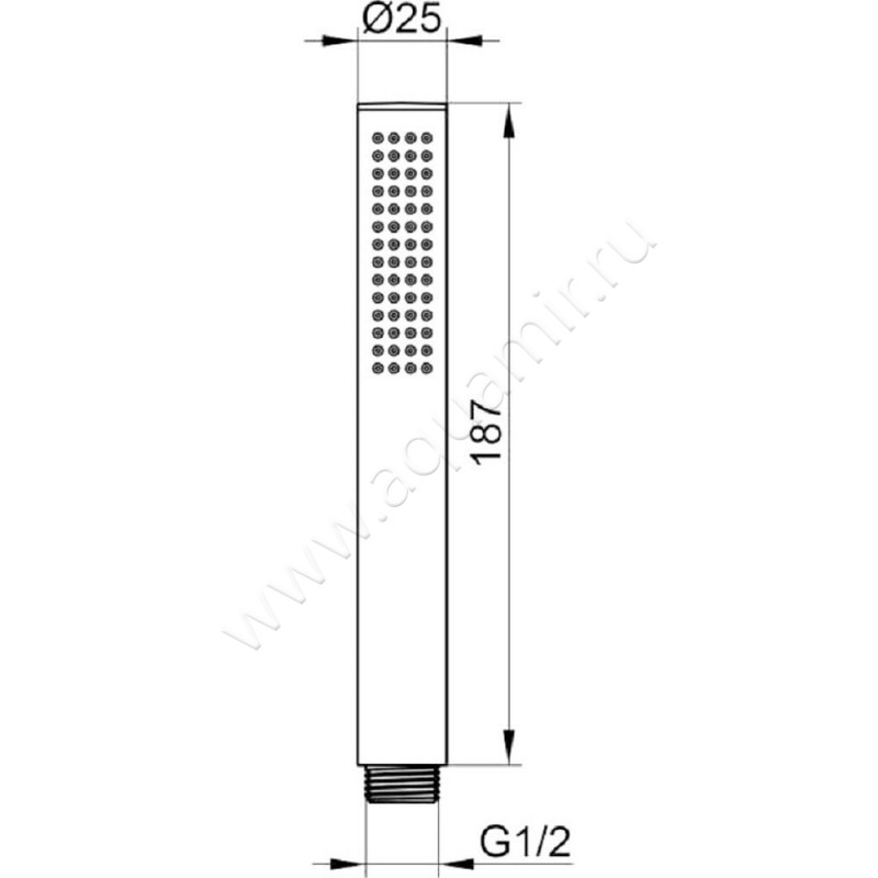 Душевая лейка Keuco 56080070100 размеры