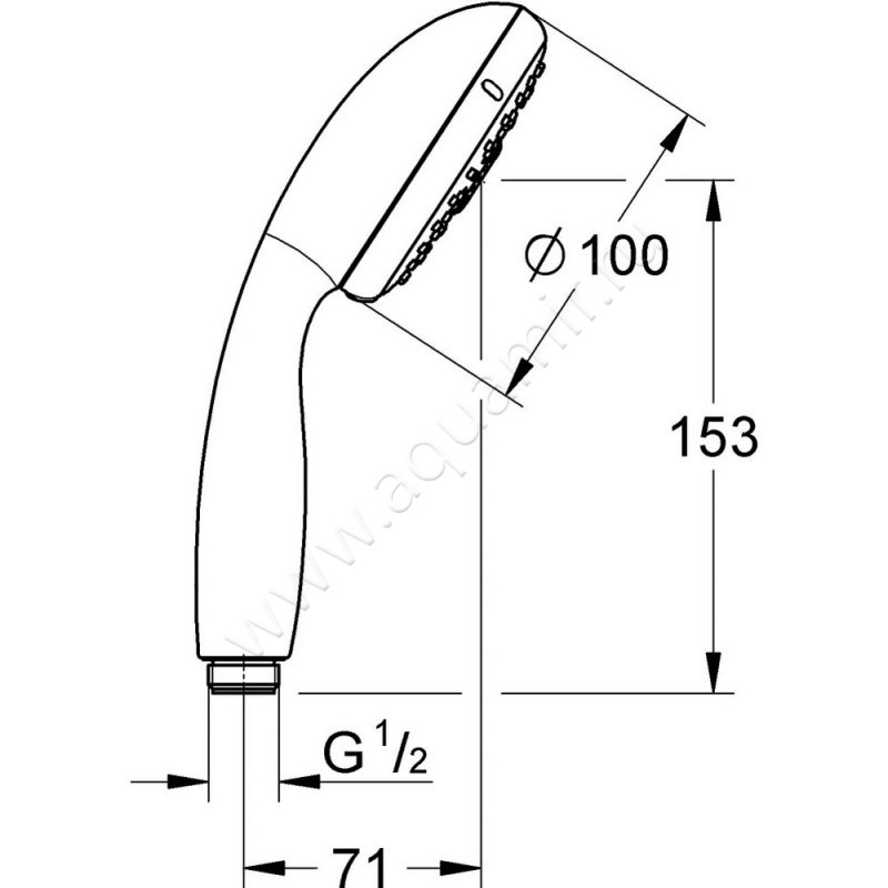 Душевая лейка Grohe Tempesta New 28421002 размеры