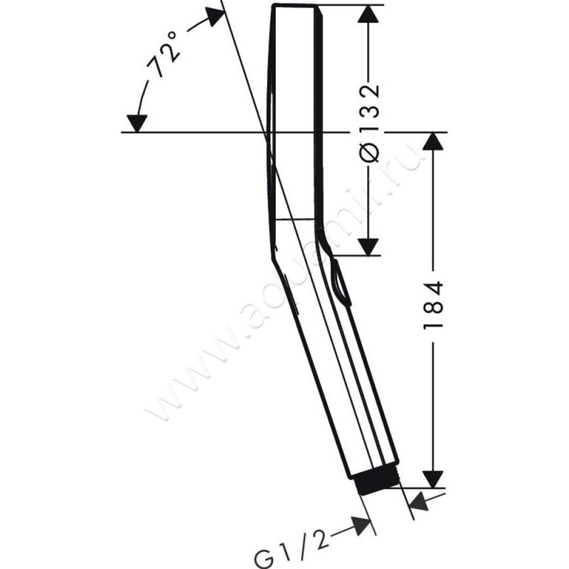 Душевая лейка Hansgrohe Rainfinity 130 26865340 размеры