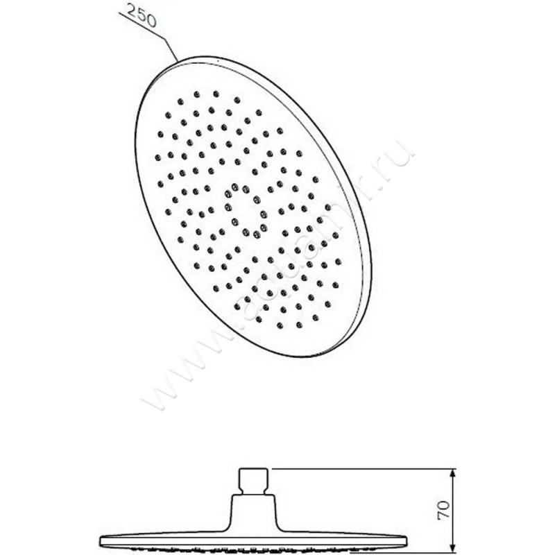 Верхний душ AM.PM Like F0580000 размеры