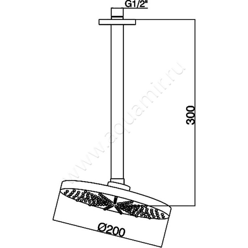 Верхний душ GPD ADS11 размеры