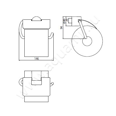 Бумагодержатель Emco Rondo 2 450000100 размеры