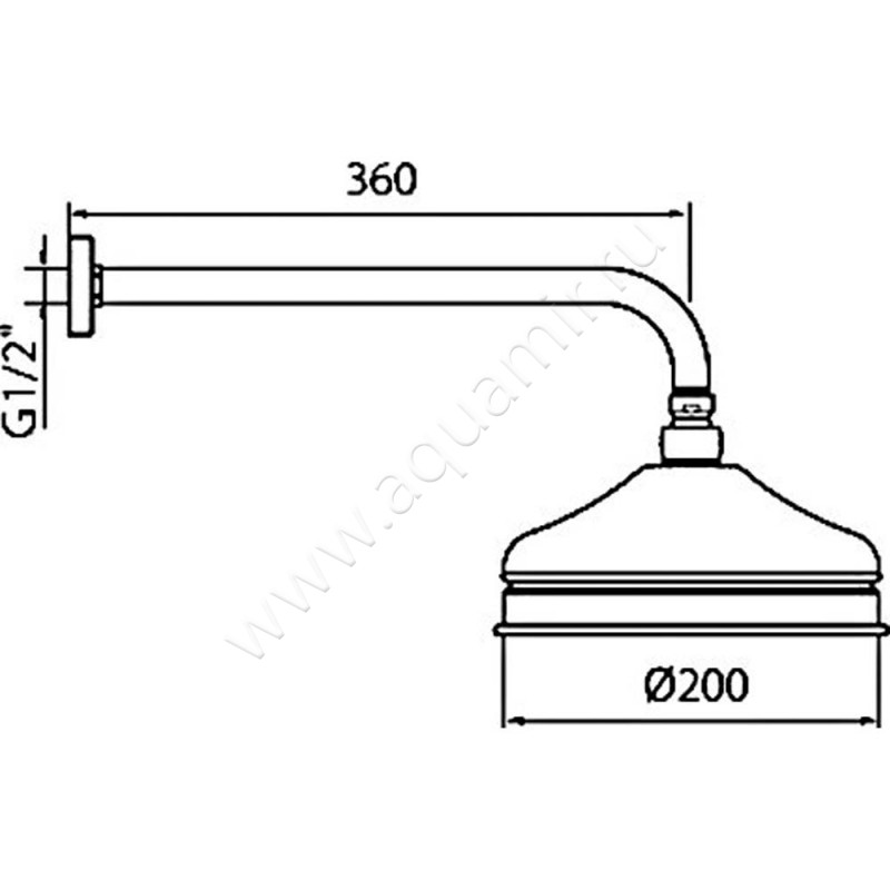 Верхний душ Webert Karenina AC0014010 размеры
