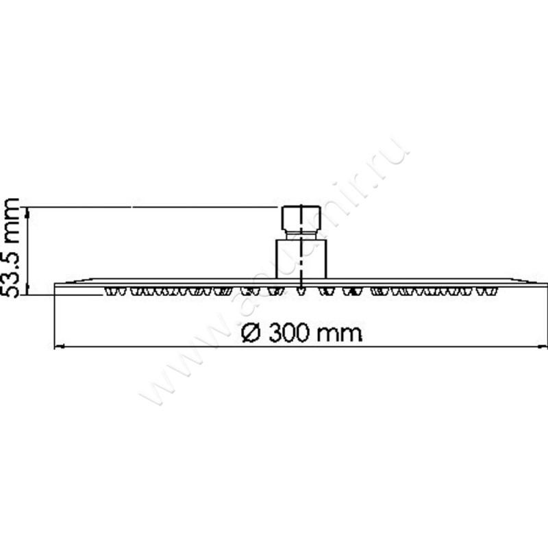 Верхний душ Wasserkraft A116 размеры
