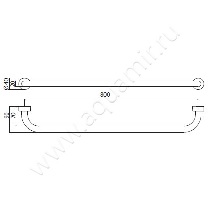 Полотенцедержатель Emco Rondo 2 456000180 размеры