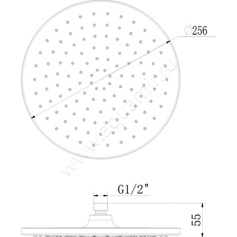 Верхний душ Lemark LM8132C размеры