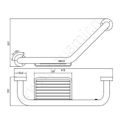 Полотенцедержатель Emco Rondo 2 4571 001 00 размеры