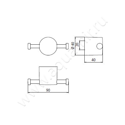 Крючок Emco Rondo 2 4575 001 02 размеры