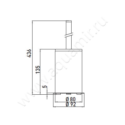 Ершик напольный Emco System 2 3515 001 01 размеры