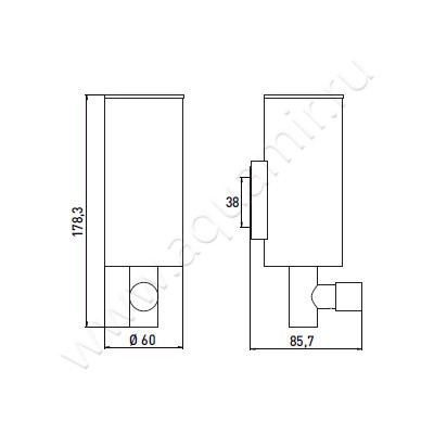 Дозатор Emco System 2 3521 001 02 размеры