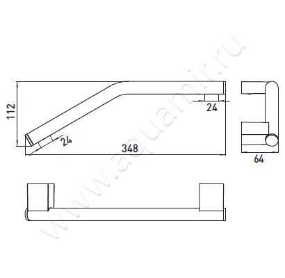 Полотенцедержатель Emco System 2 3570 001 33 размеры