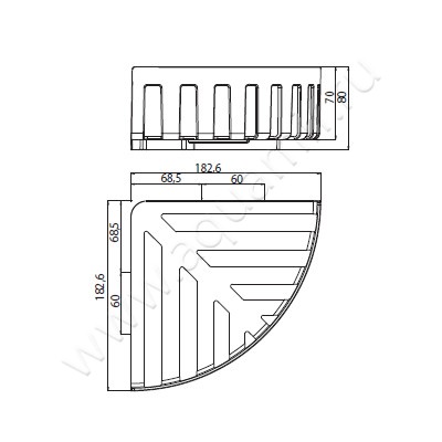 Полка-решетка Emco System 2 354500133 размеры