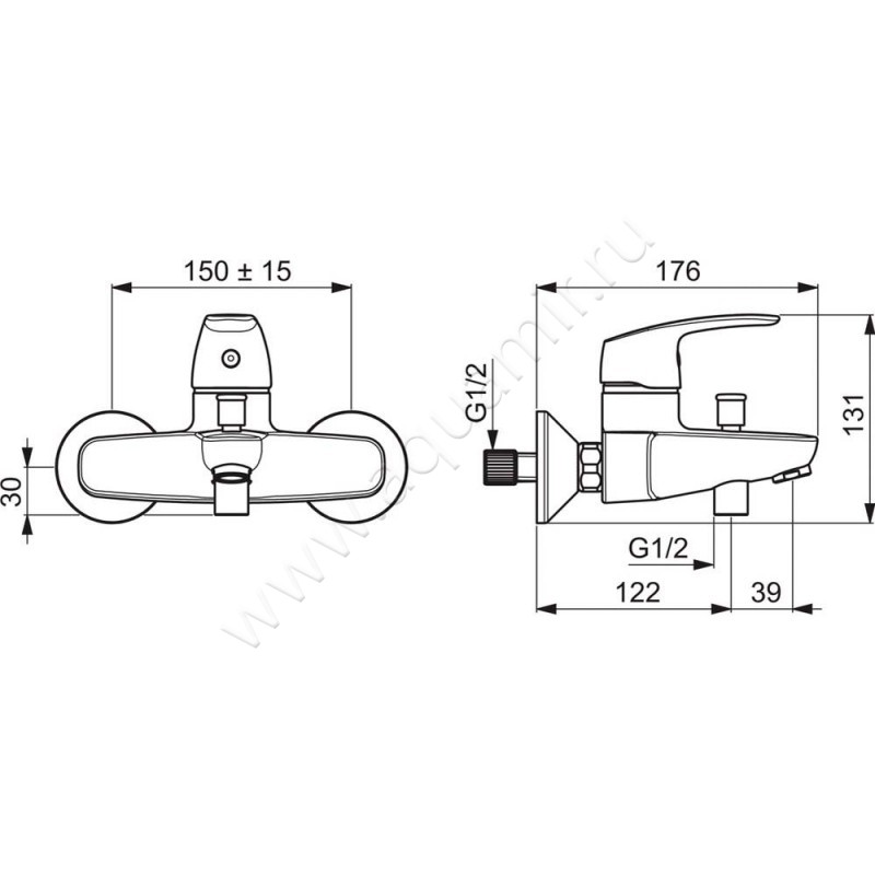 Душевой комплект Oras Safira 1040U размеры