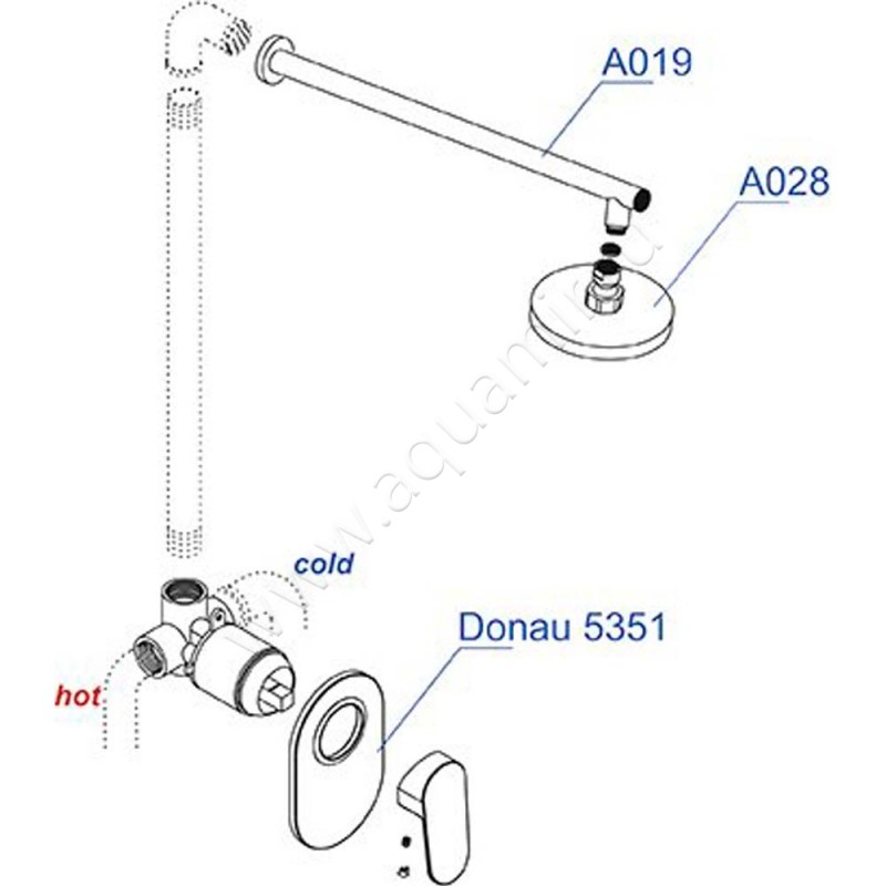 Душевой комплект Wasserkraft A12028 размеры