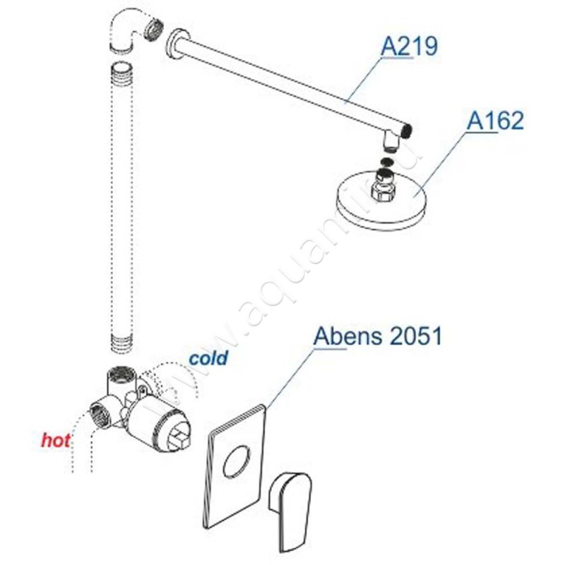 Душевой комплект Wasserkraft A20219 размеры
