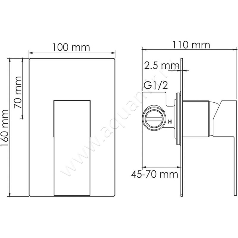 Душевой комплект Wasserkraft A20219 размеры