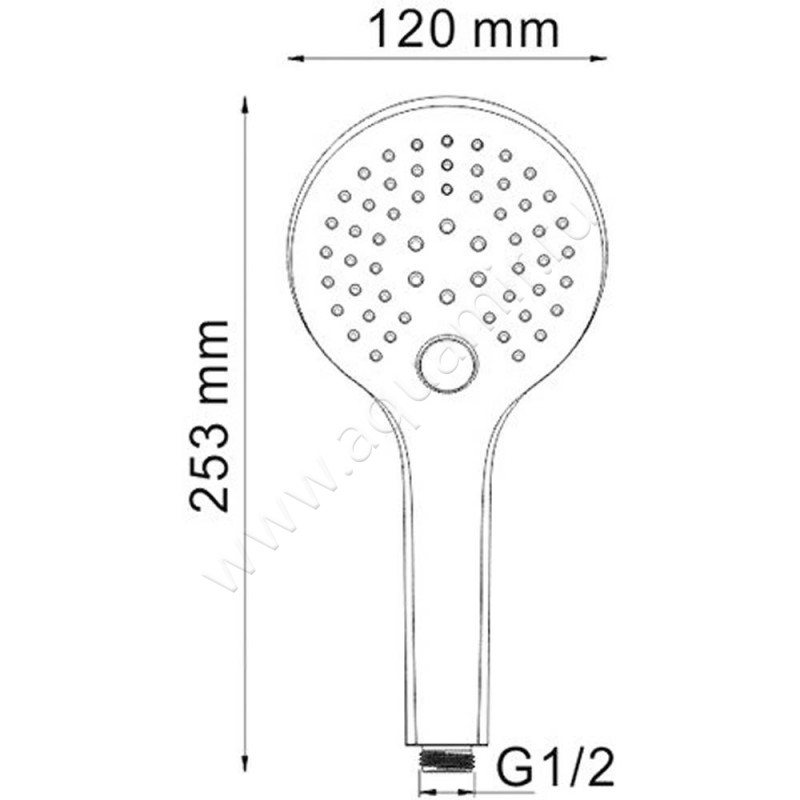 Душевой комплект Wasserkraft A174819 Thermo размеры