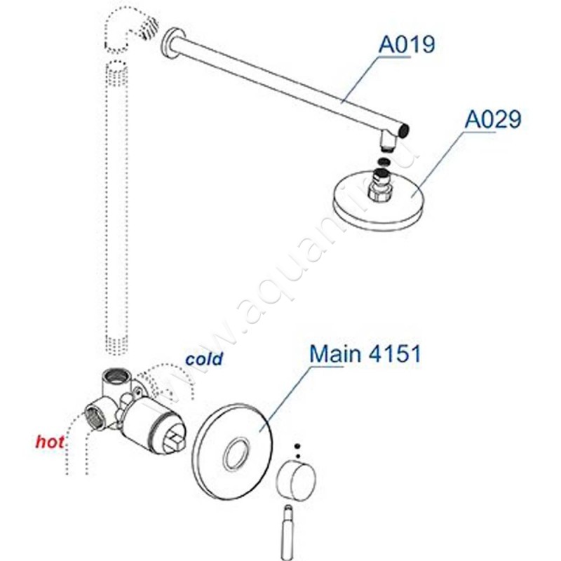 Душевой комплект Wasserkraft A12429 размеры