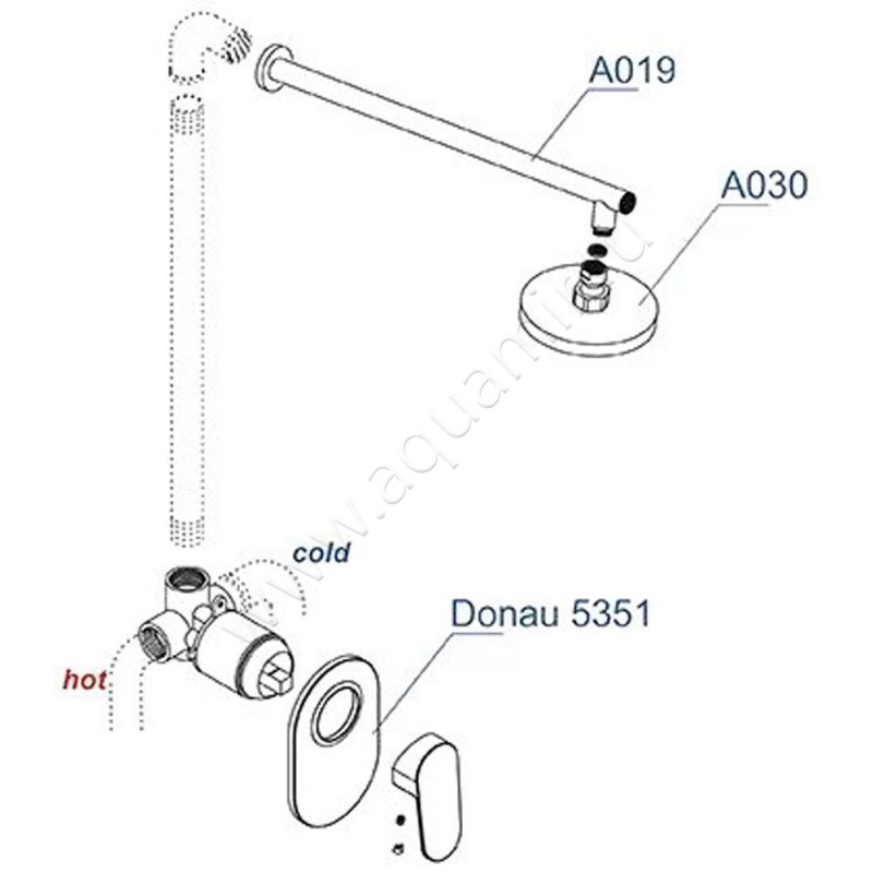 Душевой комплект Wasserkraft A12030 размеры