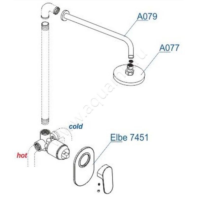 Душевой комплект Wasserkraft A12777 размеры