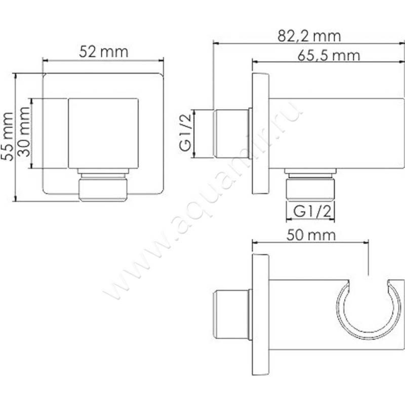 Душевой комплект Wasserkraft A55201 размеры