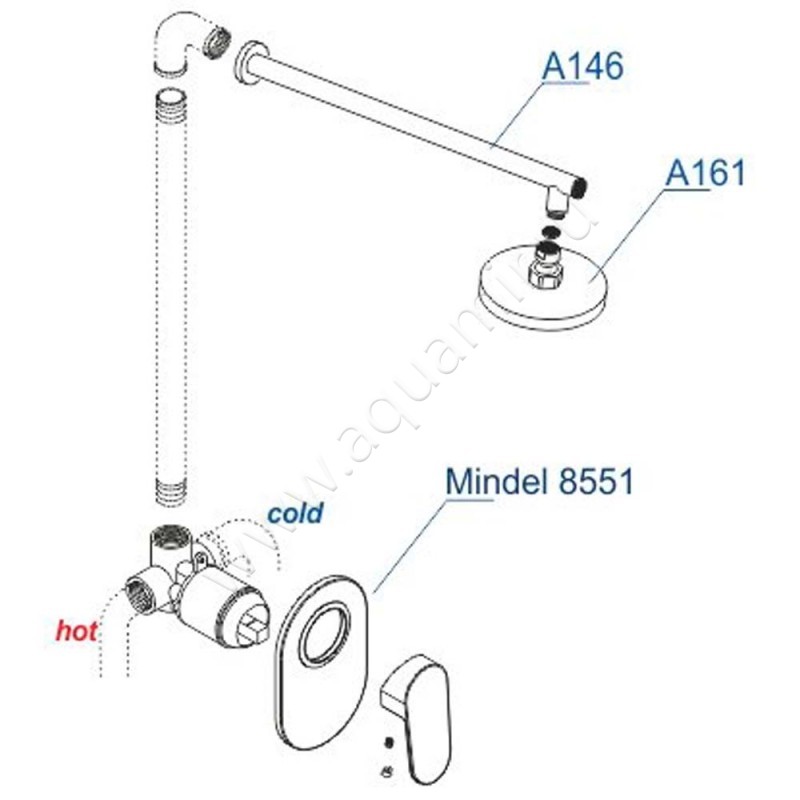 Душевой комплект Wasserkraft A85146 размеры