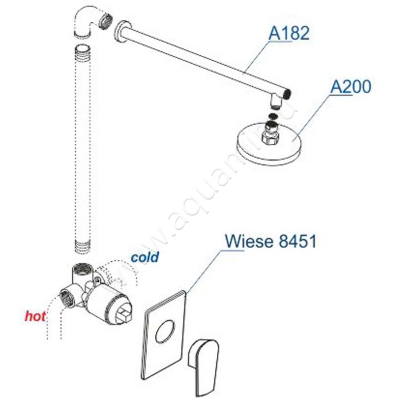 Душевой комплект Wasserkraft A84182 размеры