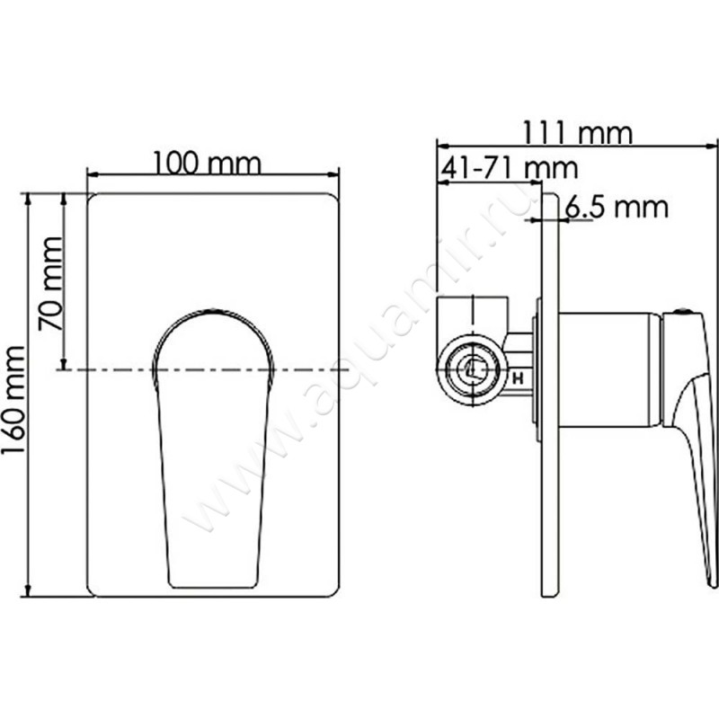 Душевой комплект Wasserkraft A84182 размеры