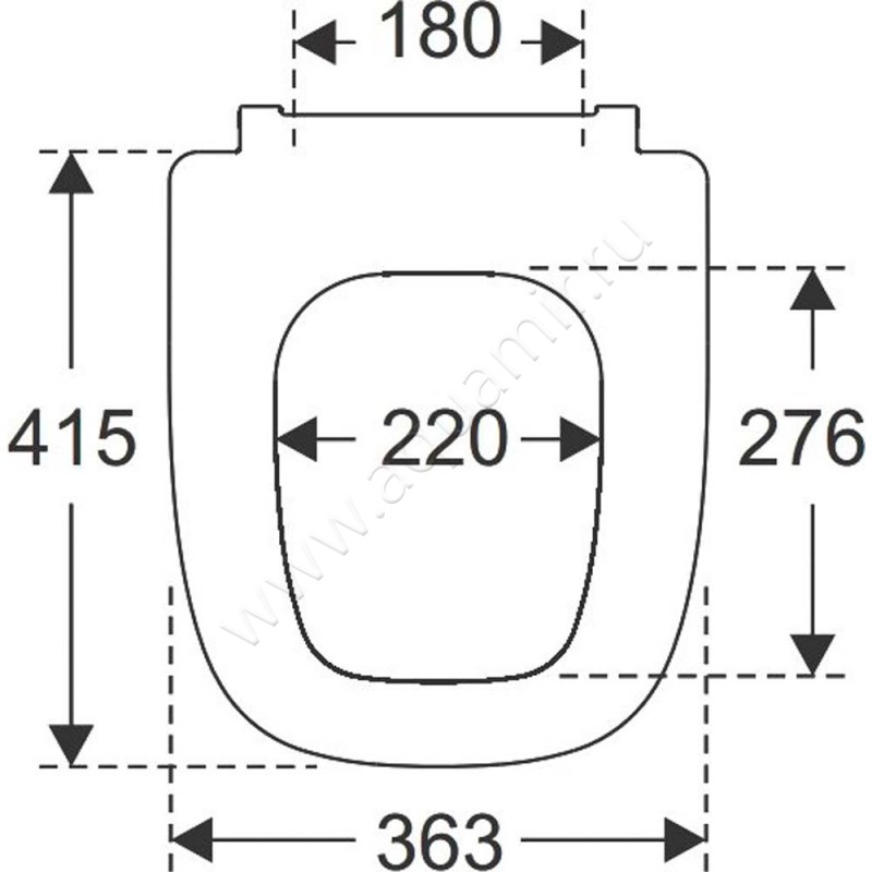 Крышка-сиденье Villeroy & Boch Antheus 8M18S1R1 размеры