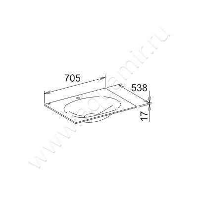 Раковина мебельная накладная Keuco Edition 11 31140310701 размеры