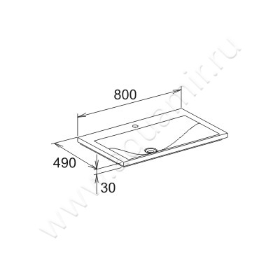 Раковина мебельная накладная Keuco Royal Reflex 34061318001 размеры