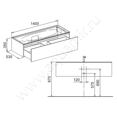 Тумба Keuco Edition 11 31361370000 размеры