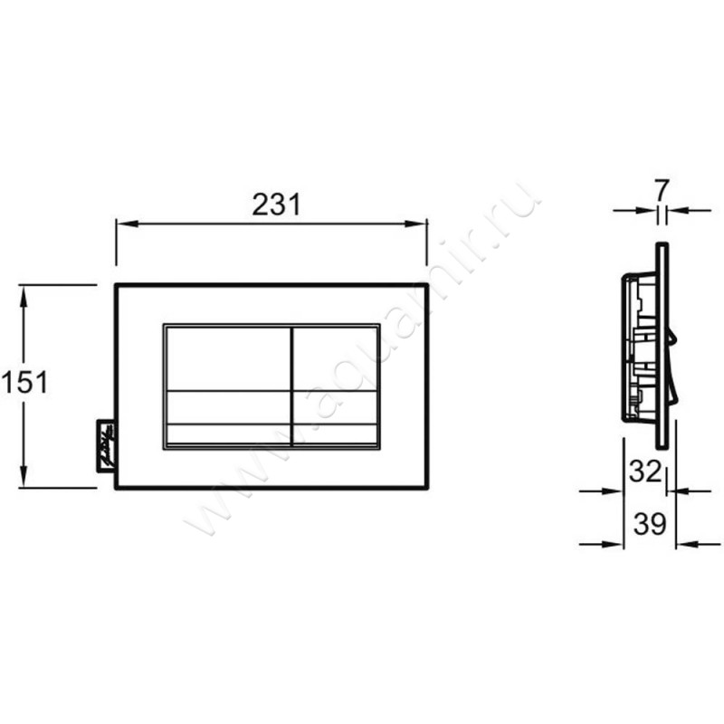 Комплект унитаза с инсталляцией Jacob Delafon MODERN LIFE E21773RU00 размеры