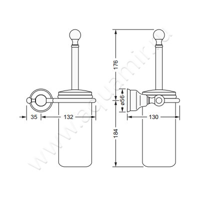 Ершик настенный Joerger Delphi 109.00.000.000 размеры