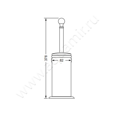 Ершик напольный Joerger Delphi 109.00.001.000 размеры