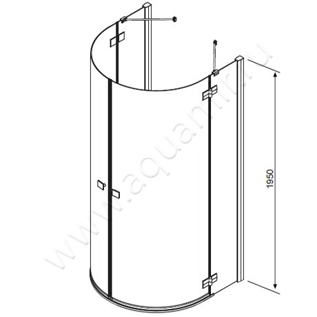 Душевая кабина пристенная Radaway Almatea P 30722-01-01N размеры