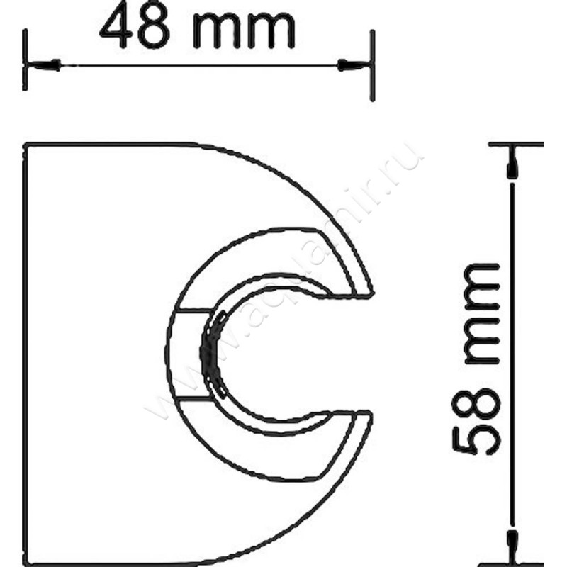 Смеситель для ванны Wasserkraft Isen 2602L размеры
